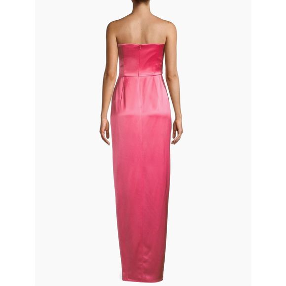 Sau Lee Priyanka Strapless Satin Gown US 14 $495 - Picture 3 of 8